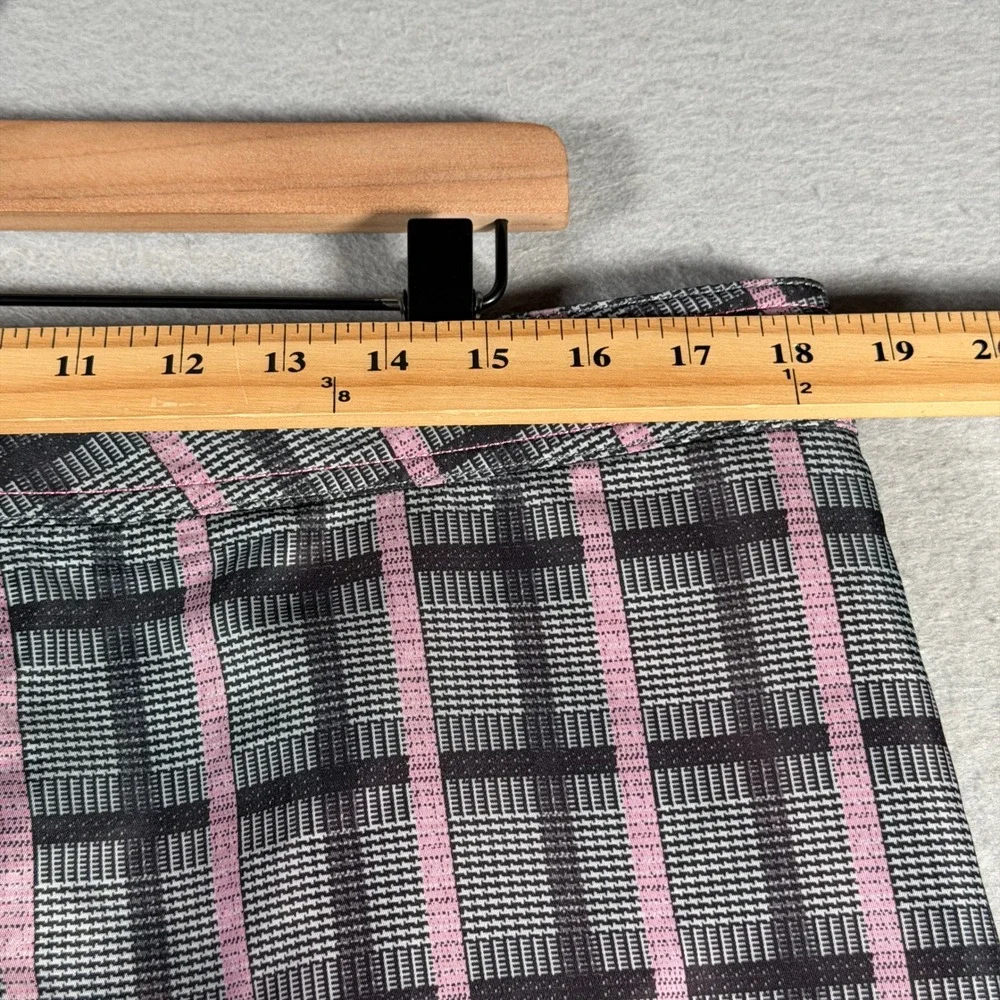 Alpinestars Mens Plaid Board Shorts Pink Black Grey Cherry Blossom Size 11 37W